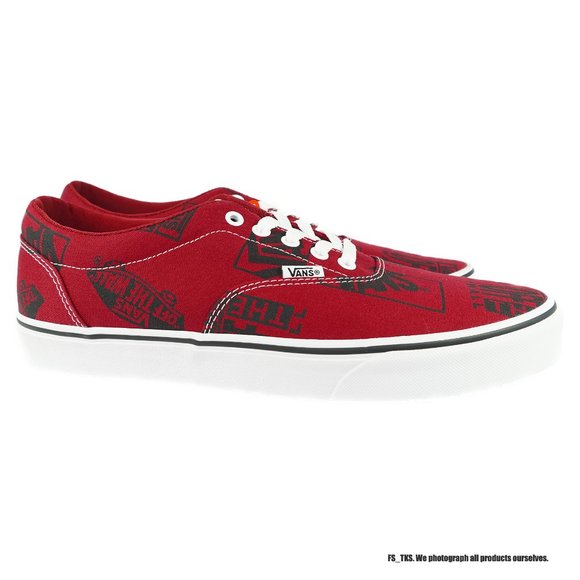 VANS DOHENY LOGO MIX MEN'S SNEAKERS (RUMBA RED) - Picture 1 of 6